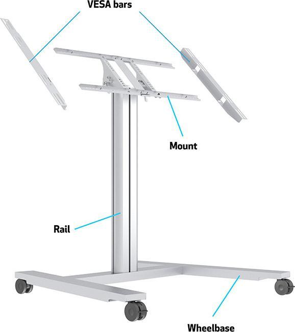 Produktbild Multibrackets Displayständer und Tisch (Universal, 55", 80 kg)