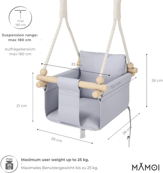 Actual product image Mamoi Baby swing