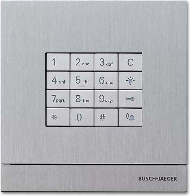 Produktbild Busch-Jaeger BJ 83100/71-660 Welcome Zutritts- kontrolle m.Tastatur edelstahl (Mechanische Zahlenkombination)