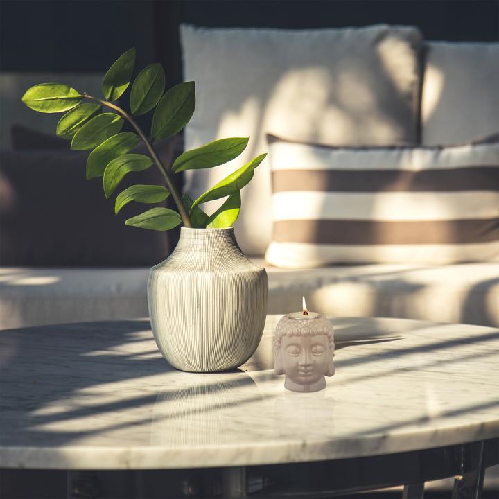 Actual product image Relaxdays Buddha Tealight Holder (8 x 8 x 9.5 cm)