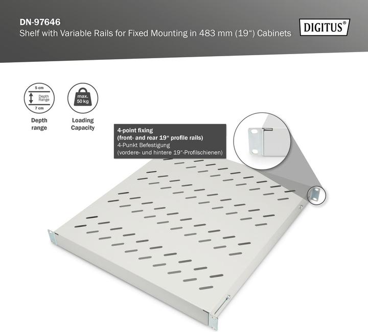 Produktbild Digitus Fachboden für 1HE