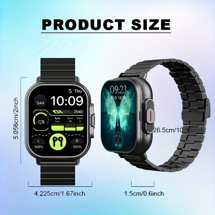Immagine prodotto PhoneLook GeiLiVity TWS Ohrhörer Smartwatch Sport Tracker Musikspiel Nachrichtenanzeige USB Aufladung (42 mm)
