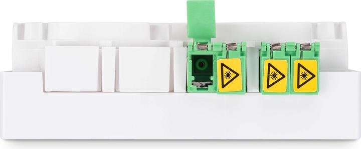 Produktbild Digitus FTTH Gehäuse mit 2x LC (APC) DX Adapter Wand und DIN-Schienenmontage