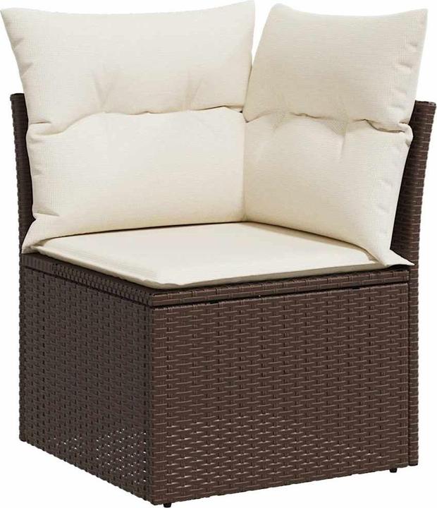 Produktbild VidaXL Gartenmöbel Sofa Garnitur Lounge Sitzgruppe 7-tlg. Braun Poly Rattan