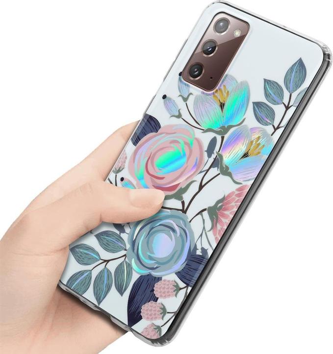 Produktbild Cadorabo IMD TPU Bunte Blumen & Blätter Cover (Samsung Galaxy Note 20)
