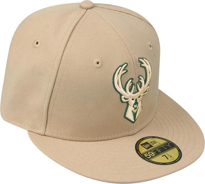 Image du produit New Era 59Fifty Fitted Cap - Milwaukee Bucks camel beige (6 7/8)
