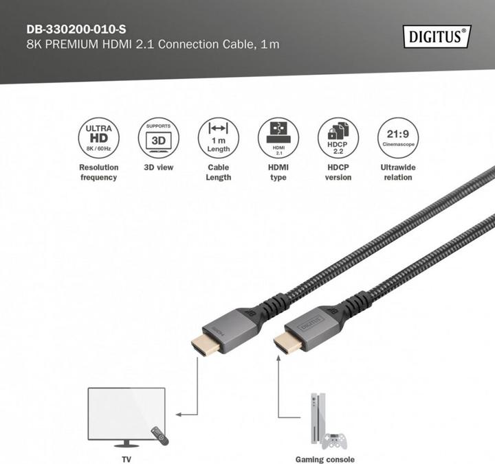 Immagine prodotto Digitus HDMI (Tipo A) - HDMI (Tipo A) (1 m, HDMI)