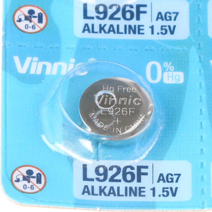 Productafbeelding Vinnic Speciale alkaline batterij G7 / AG7 / LR57 / LR927 Blister à 10 stuks (10 Pcs., SR57, 55 mAh)