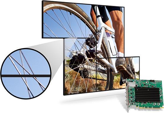 Actual product image Matrox QuadHead2Go Q155 4K standalone PCIe card 1 x HDMI input, 4 x HDMI outputs and 1 x RJ45