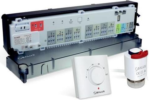 Salus Controls Salus gulvvarmesystem parret og klar til brug 9 zoner