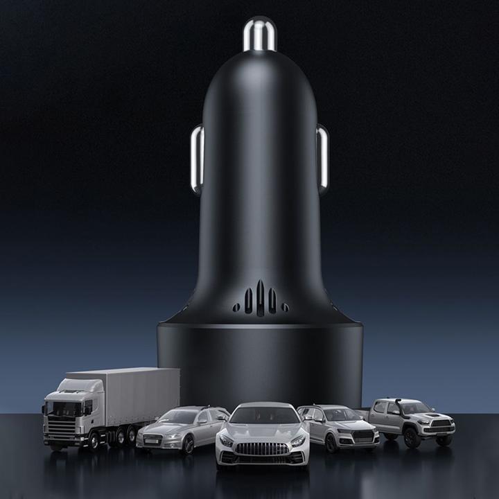 Actual product image Baseus High Efficiency Pro 1-for-2 Car Cigarette Lighter 30 W (Black)