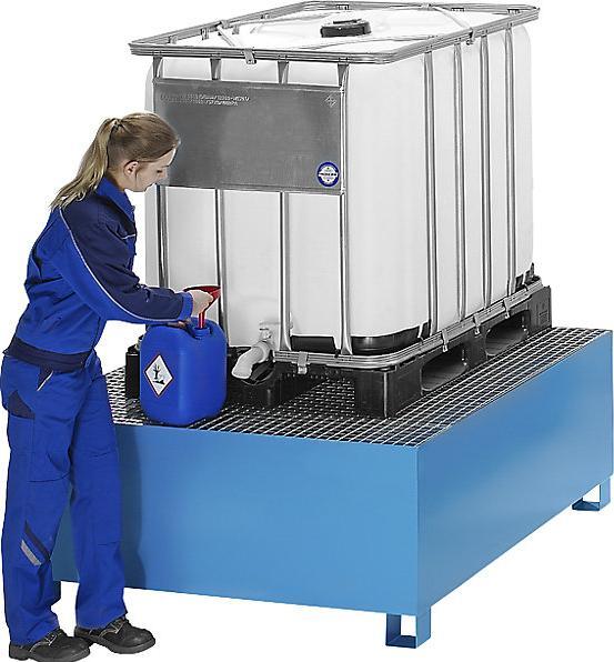 Image du produit eurokraft basic Bac de rétention en acier pour conteneurs-citernes IBC/KTC (1100 l)