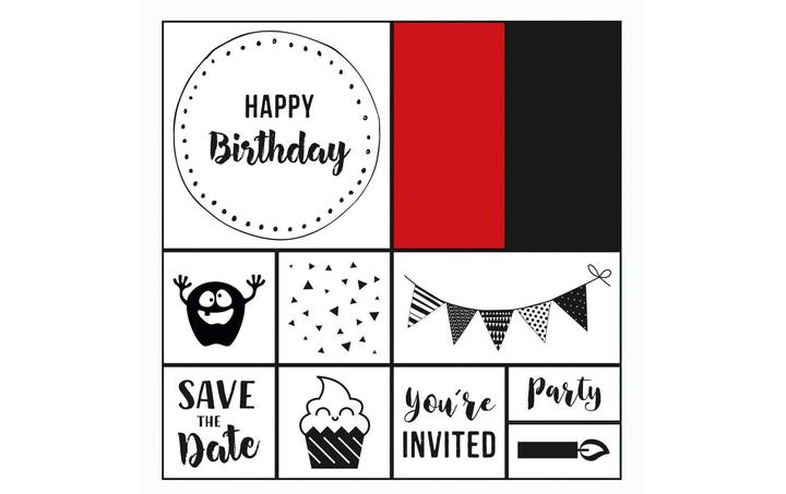 Image du produit Folia Set de timbres Happy Birthday
