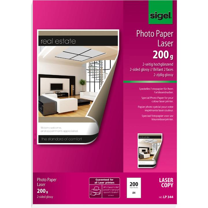 Actual product image Sigel Laser photo paper (200 g/m², A4, 200 x)