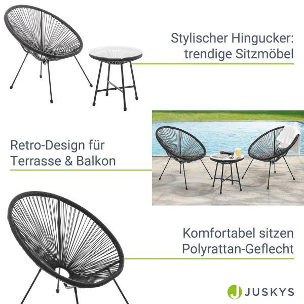 Immagine prodotto Juskys Set di mobili da balcone Ostana (45 cm)