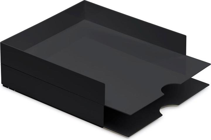 Immagine prodotto Moxom Set di cassetti per scrivania Vassoio per lettere modulare, 320x260x60mm, 2 pezzi, nero