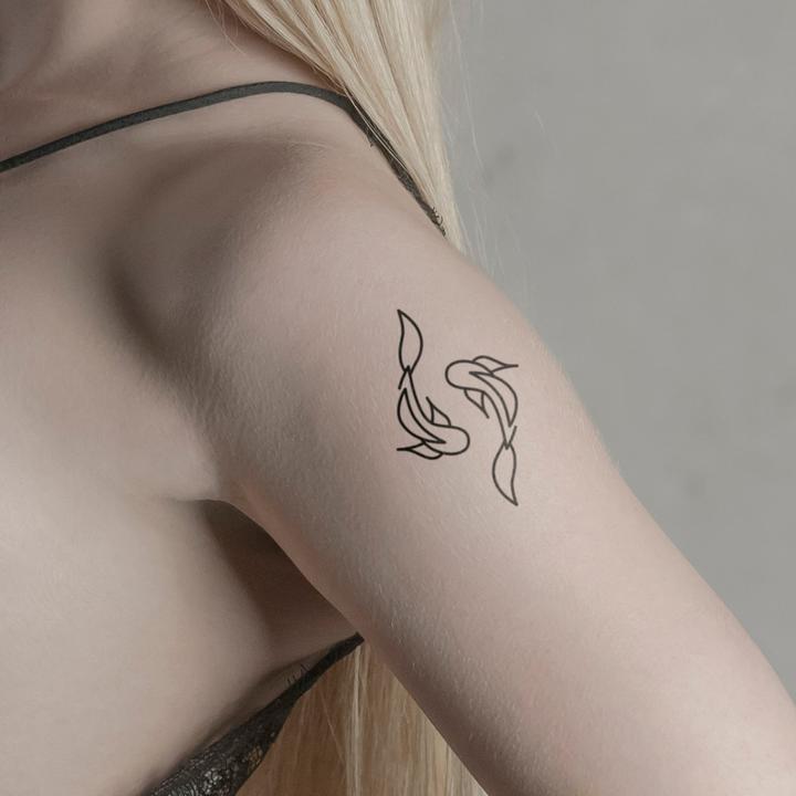 Produktbild minink Temporäres Tattoo – Gegensätzlicher Fisch