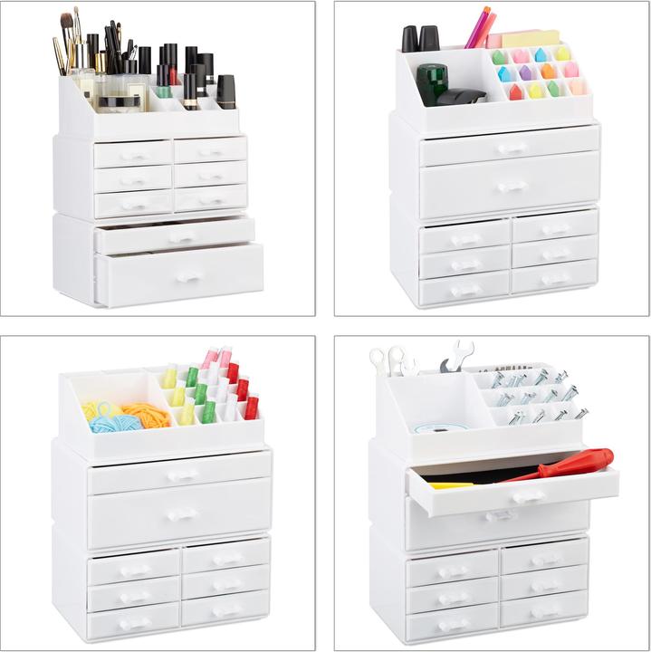 Actual product image Relaxdays Makeup Organizer with 8 Drawers