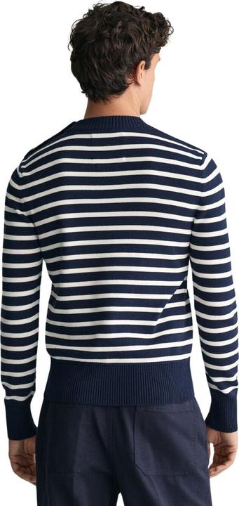 Produktbild GANT pullover mit rundhalsausschnitt glänzend gestreift breton (XL)