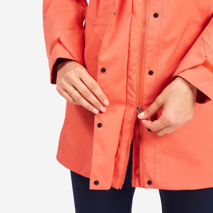 Produktbild Tribord Women’s long waterproof raincoat - Sailing 500 brick (S)