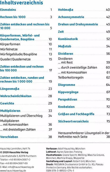 Image du produit Mathe trainieren 4. Klasse (Allemand, Adolf Hauschka, 2021)