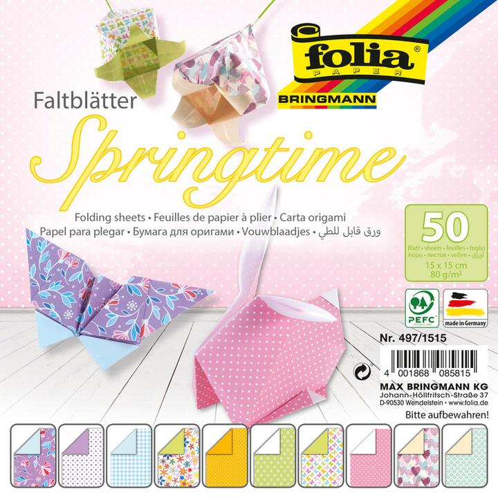 Folia Faltblätter Springtime (80 g/m², 50 x)