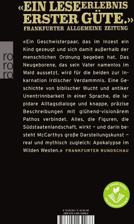 Immagine prodotto Draussen im Dunkel (Tedesco, Cormac McCarthy, 1996)