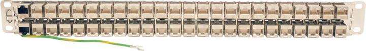 Produktbild Eaton 48-Port 1U Rack-Mount STP Shielded Cat6a Feedthrough Patch Panel RJ45 Ethernet TAA (USB 2.0)