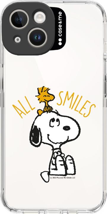 SBS case&me Peanuts cover cam logo iPhone 14 design4 Snoopy All Smiles Classic (Apple iPhone 14)