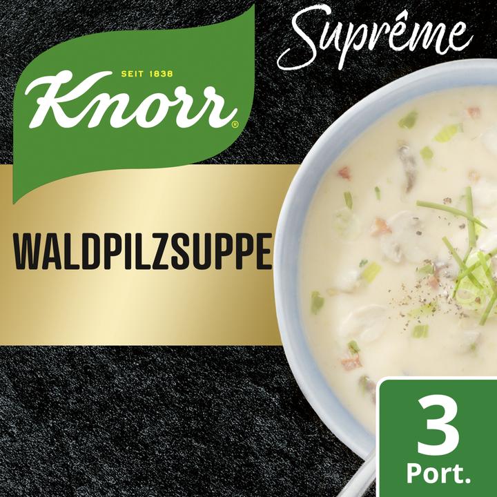 Image du produit Knorr Suprême Soupe de champignons des bois sachet avec champignons, cèpes, chanterelles & crème fraîche