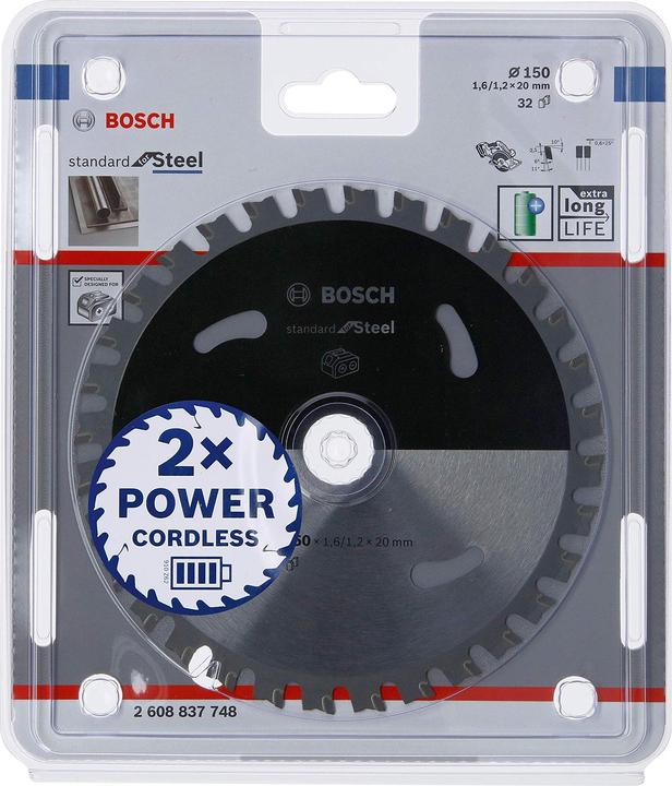 Produktbild Bosch Professional Zubehör PRO Steel cordless Kreissägeblatt, 150 x 1,6 x 20 mm