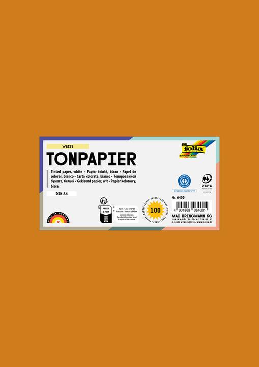Image du produit Folia Papier toner, DIN A4, 130 g/qm, terracotta (130 g/m², 100 x)