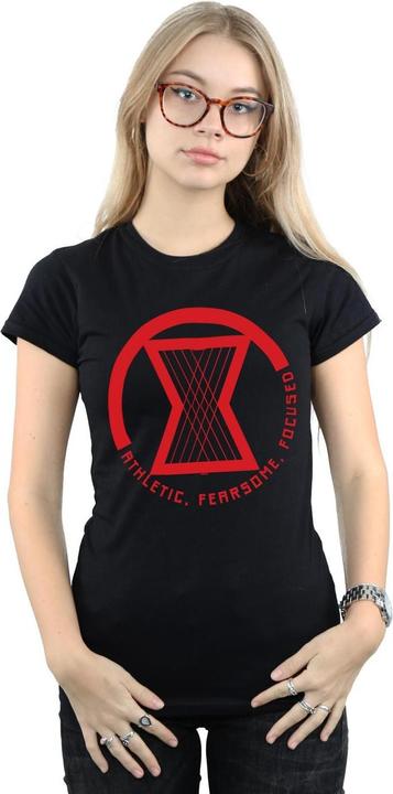 Immagine prodotto Maglietta in cotone con logo atletico della Vedova Nera del film, donna/donna (M)