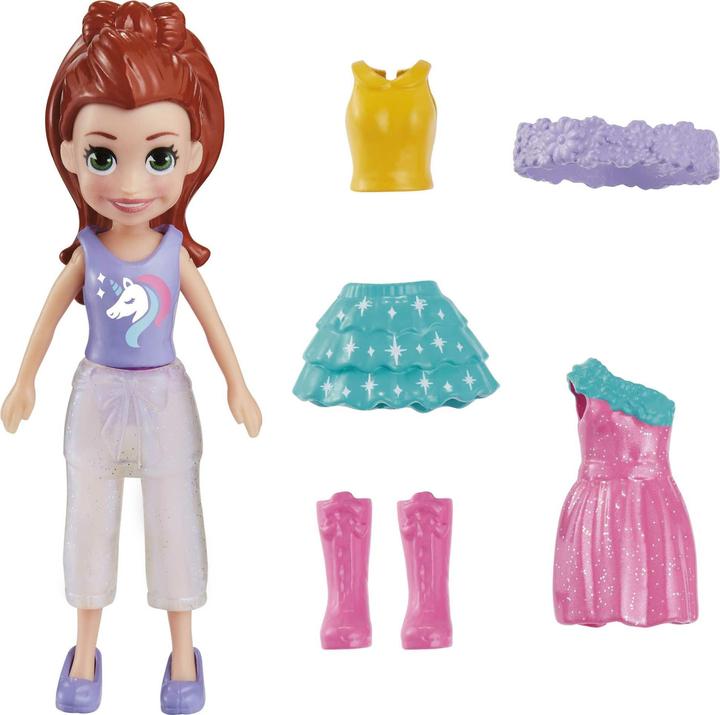 Actual product image Mattel Polly Pocket Unicorn Fashion Mini Pack for 4+ Years HKV82