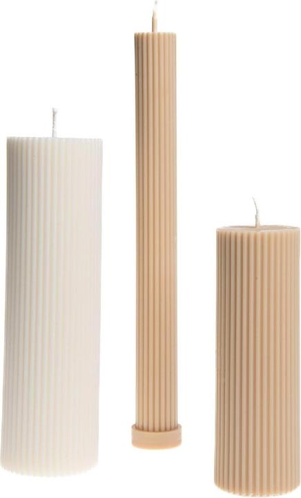 Immagine prodotto Santabarbara Interior Design Candela a colonna lunga 3 x 26 cm, Nudo (1 pz.)