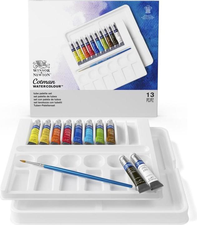 Image du produit Winsor & Newton Cotman watercolour set 10 tubes + brush (Multicolore, 8 ml)