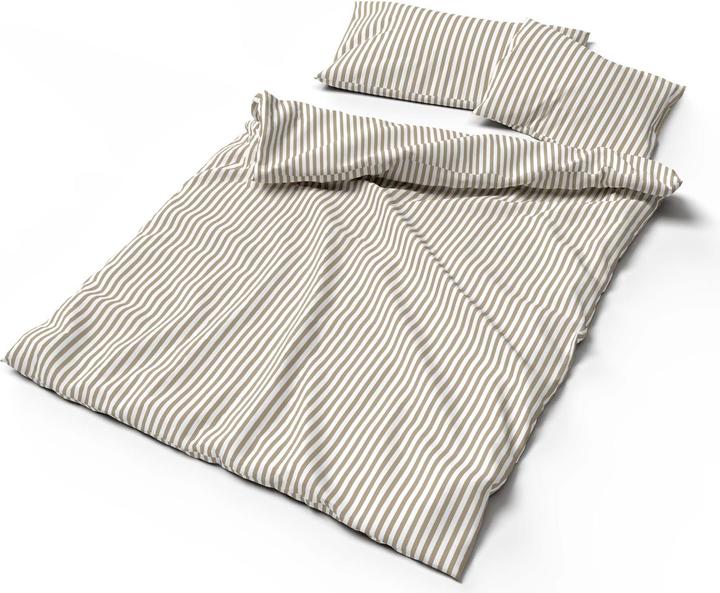 Produktbild Lotus Bettwaren Bettwäsche Bambus Streifen greige (Duvetbezug, 200 x 210 cm)
