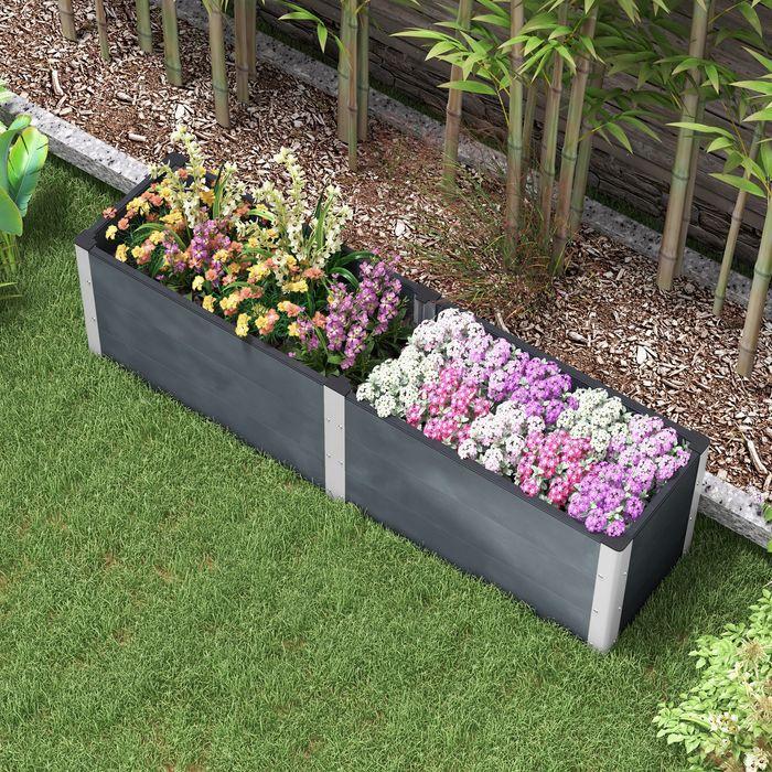Produktbild Swisshandel24 Hochbeet, Blumenkasten, Pflanzkasten, Gemüsebeet mit Offenem Boden, Kräuterbeet für Garten, Balkon