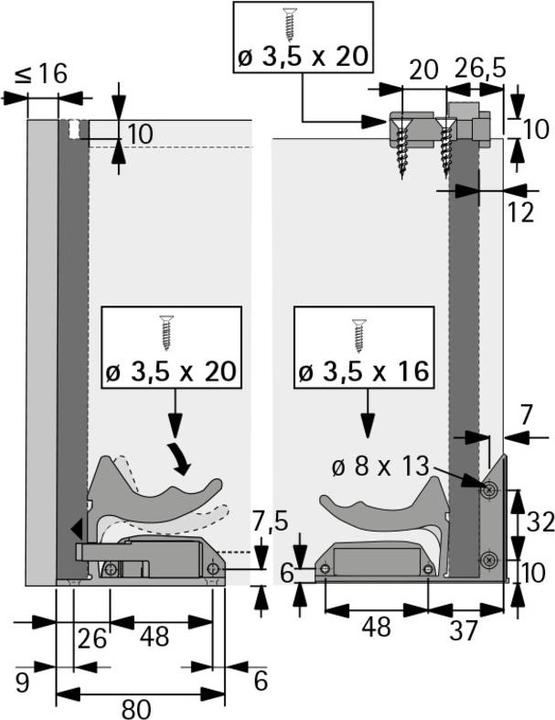 Produktbild Hettich Quadro 30 V6 Silent System