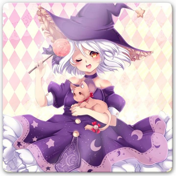 Produktbild Trenddeko La Doll Blanche - Little Witch (50 x 50 cm)
