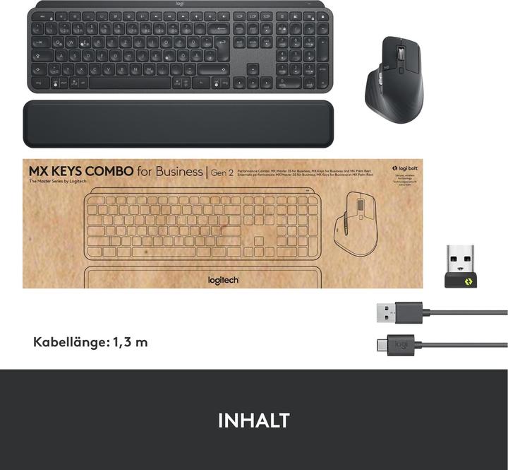 Actual product image Logitech MX Keys Combo for Business Gen 2 (CH, Wireless)