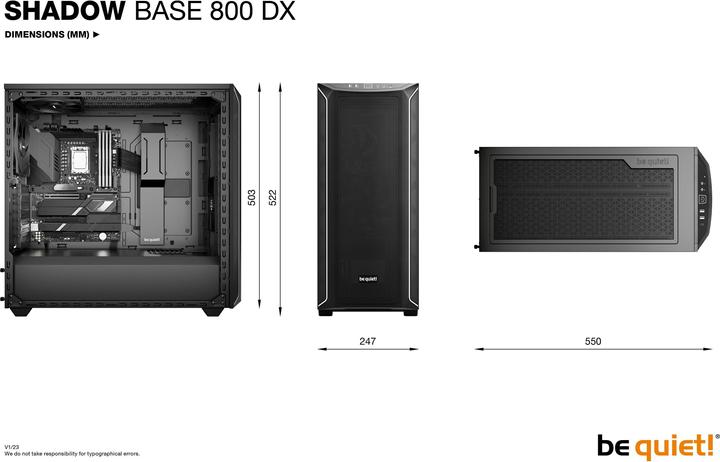Produktbild be quiet! Shadow Base 800 DX (ATX, Mini-ITX, E-ATX)