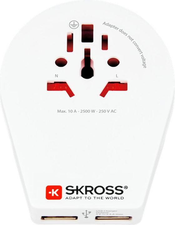 Actual product image Skross Country World to CH Italy Brazil USB