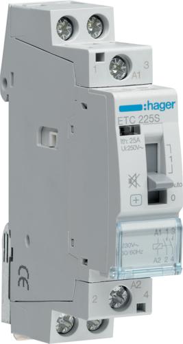Image du produit Hager HAG ETC225S Contacteur sans ronflement T/N, 25A, 2S, 230V