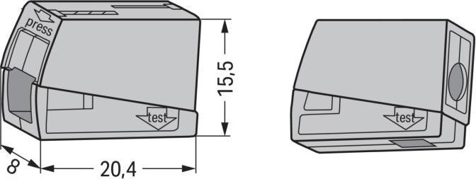 Actual product image Wago Light clamp 0.5 - 2.5mm2 gray, PU 100 pcs.
