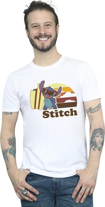 Actual product image Disney Mens Lilo And Stitch Bitten Surfboard T-Shirt (4XL)