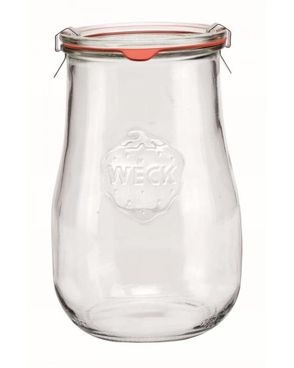 Immagine prodotto Weck Barattolo con bordo a tulipano, coperchio di vetro con guarnizione e clip 1750ml (1.75 l)