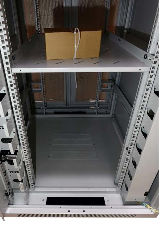 Actual product image Allnet 19" cabinet, 42U, W800/T1200mm, perforated sheet metal doors, light grey, SNB series (19 inch rack)