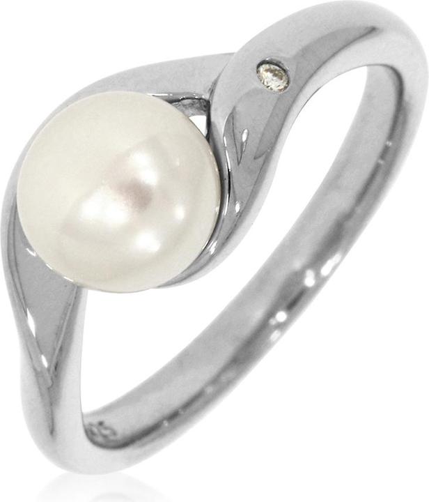 Image du produit Xen Bague avec diamant et perle de culture d'eau douce (54, Argent 925)