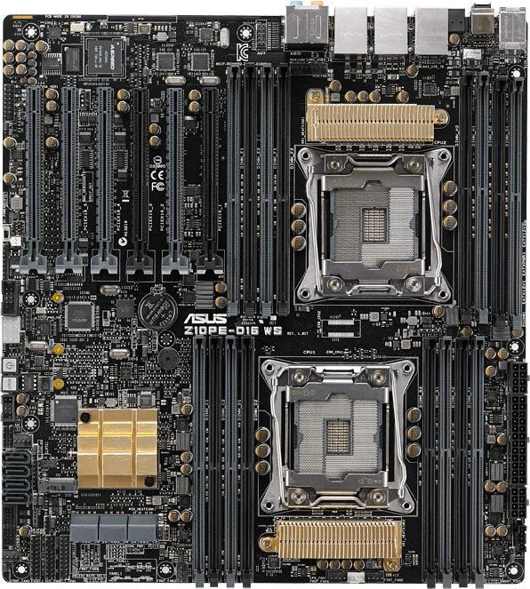 Produktbild ASUS Z10pe-D16 Ws, Eeb, Lga2011-V3 (LGA 2011-v3, Intel C612 PCH, SSI EEB)
